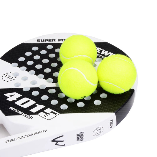 3-Piece Professional Rubber Padel Balls – High-Resilience Training Set