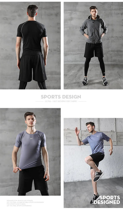 3-Piece Men’s Compression Sportswear Set