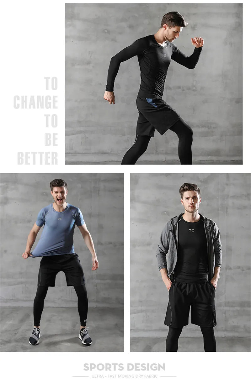 3-Piece Men’s Compression Sportswear Set