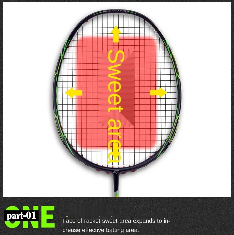 6U Ultralight Carbon Fiber Badminton Racket