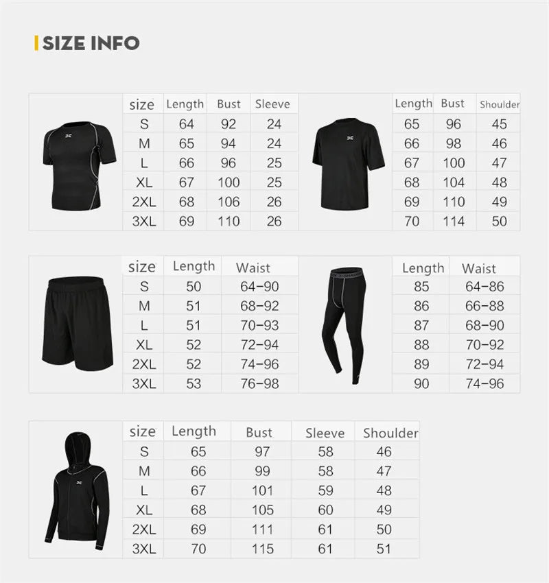 3-Piece Men’s Compression Sportswear Set