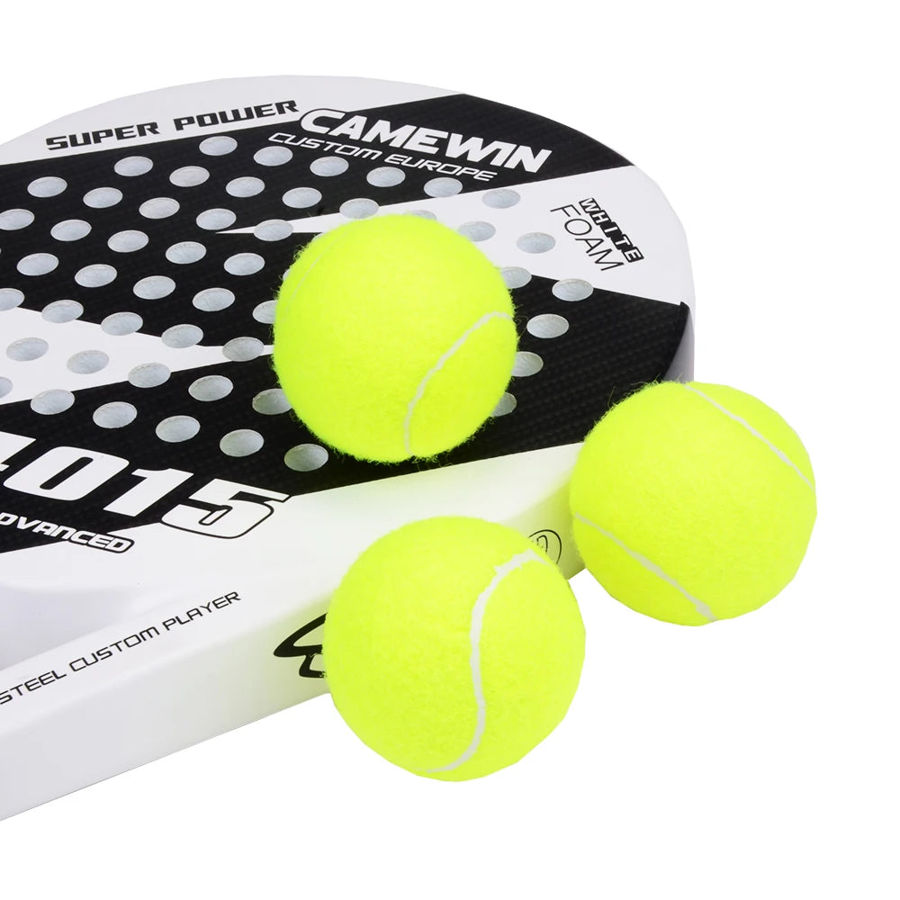 3-Piece Professional Rubber Padel Balls – High-Resilience Training Set