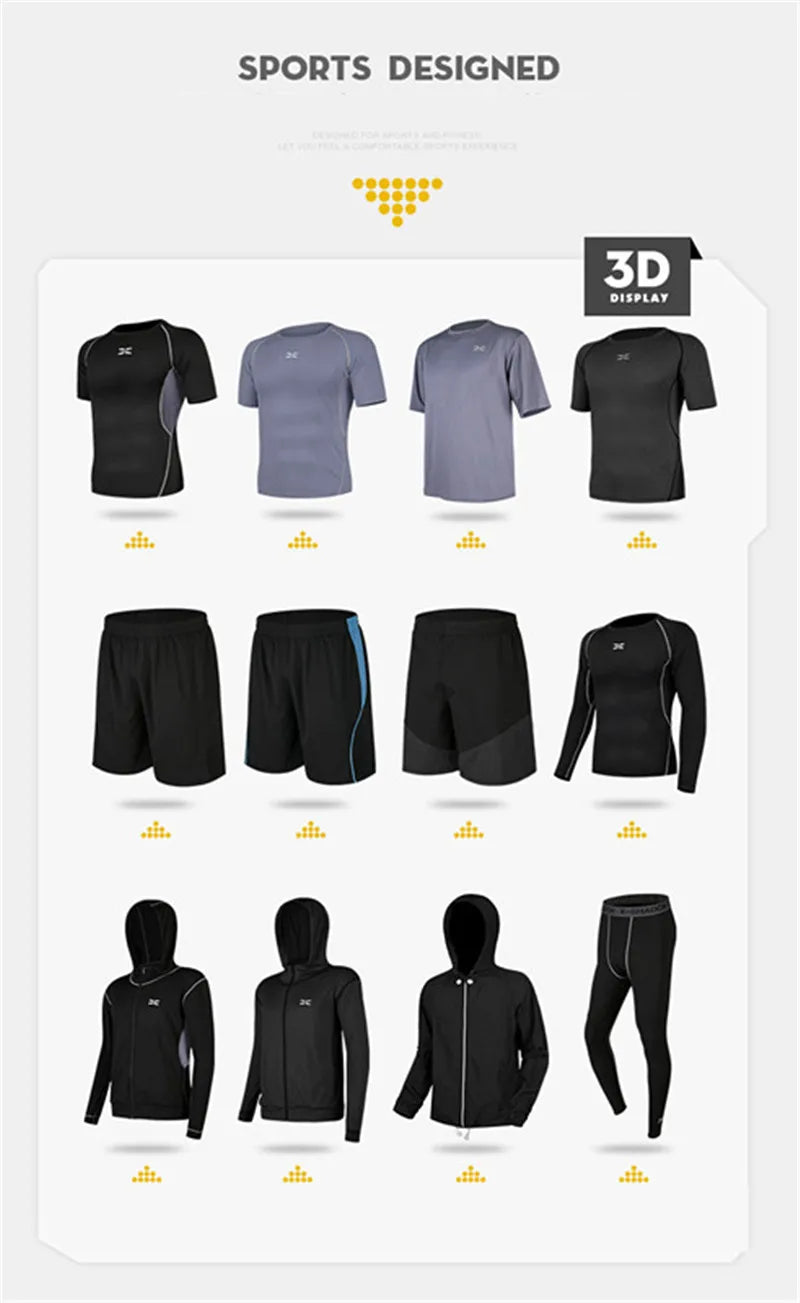 3-Piece Men’s Compression Sportswear Set