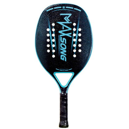 2024 Professional Full Carbon Beach Tennis Paddle Racket with Soft EVA Face & Bag