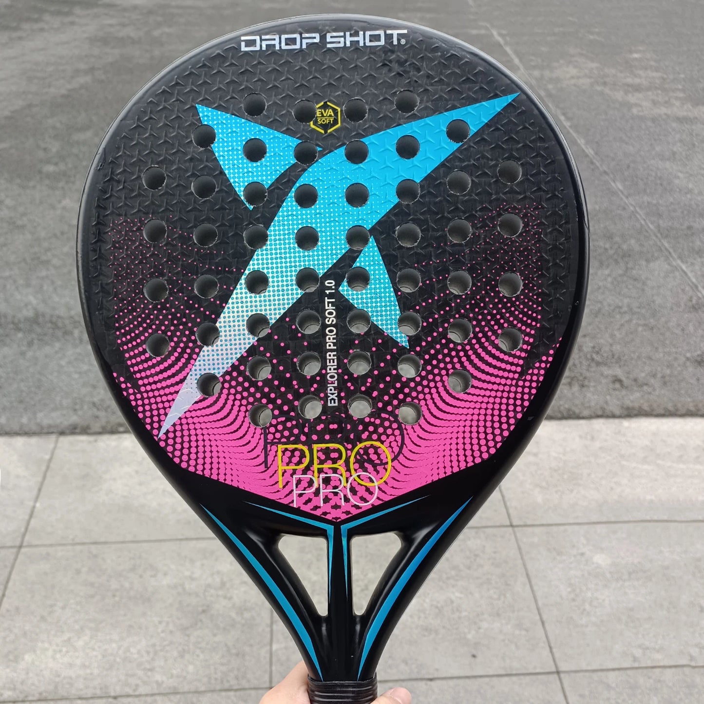 Pro 3D Carbon Padel Racket with 38mm EVA Soft Core & Cover