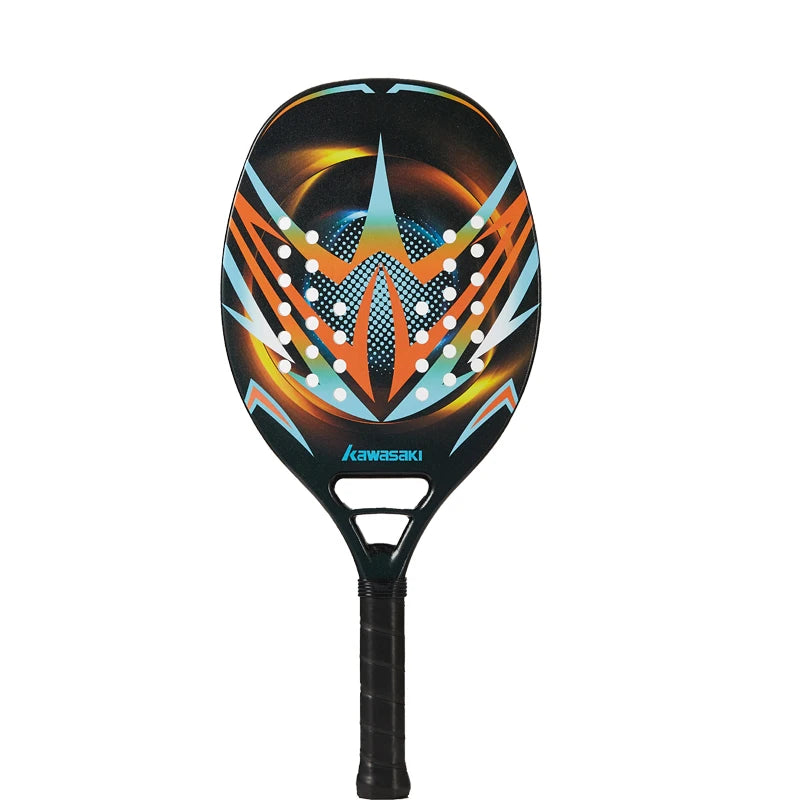 Kawasaki 3K/12K Carbon Fiber Beach Tennis Paddle Racquet with Protective Bag Cover