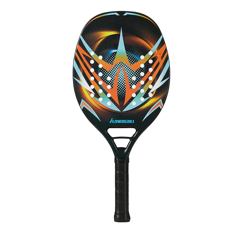 Kawasaki 3K/12K Carbon Fiber Beach Tennis Paddle Racquet with Protective Bag Cover