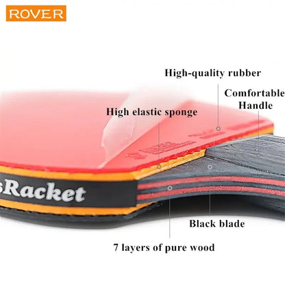 Professional 5/6 Star Table Tennis Racket Set (2PCS)