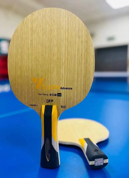 729 Friendship Yellow and Blue ALC Table Tennis Blade 5 Wood 2 AD Arylate Carbon