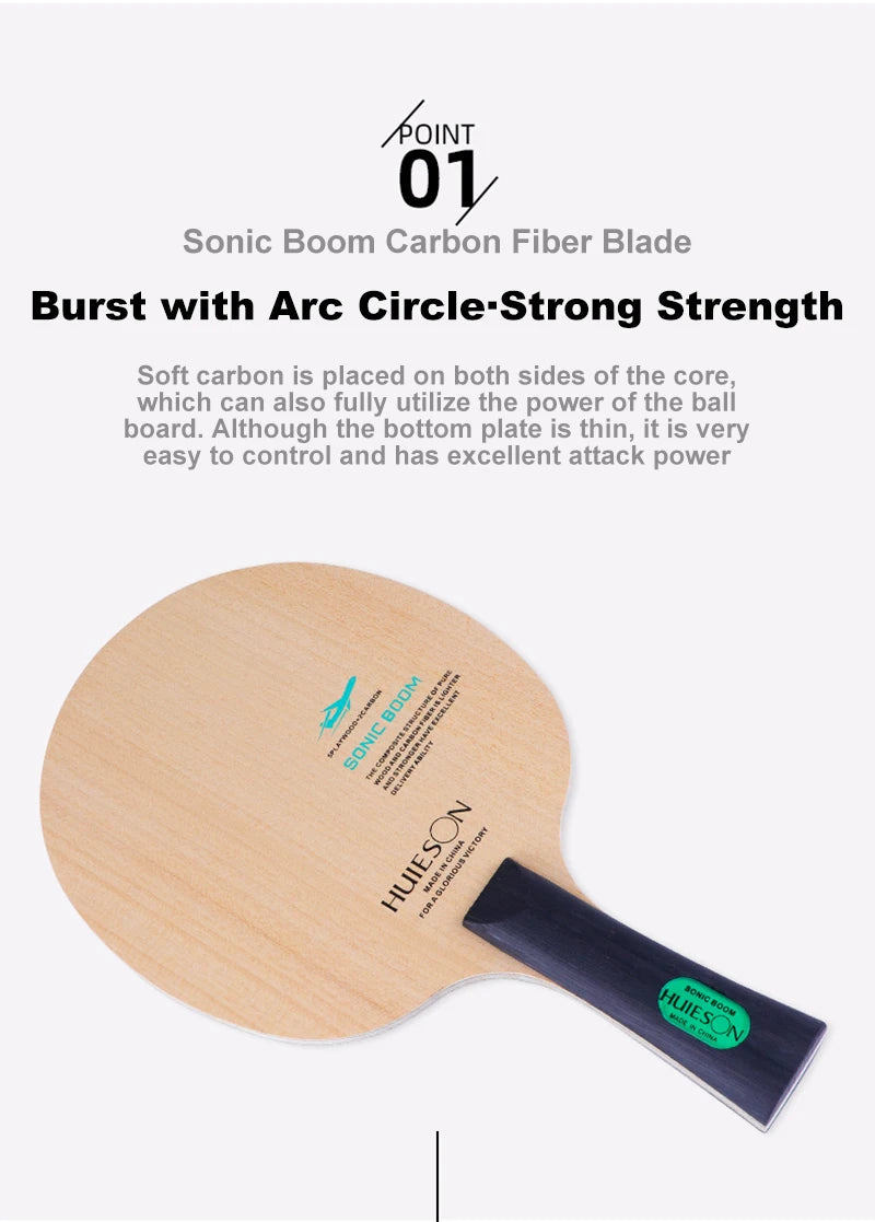 Huieson Sonic Boom Carbon Off++ 5 Plys Wood and 2 Plys Carbon Fiber