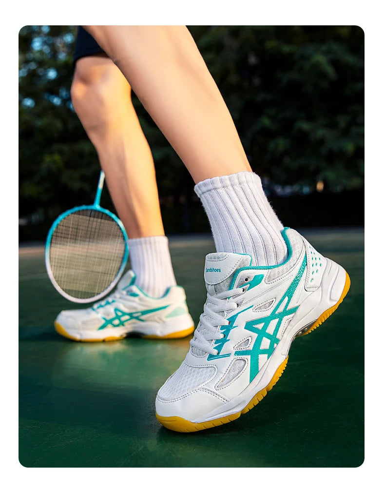 Couples Padel and Badminton Shoes – Breathable Non-Slip Sneakers