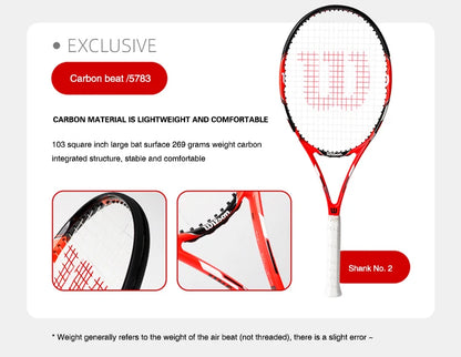 Wilson Carbon Alloy Tennis Racket for Adults