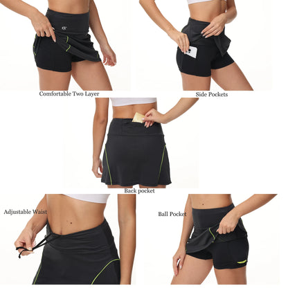 Women's Tennis Skirt with Inner Shorts