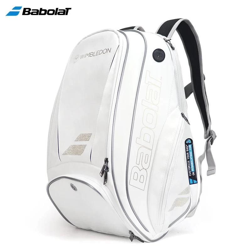 2021 Babolat White Gold WIM Tennis Backpack – Durable 2-Pack Sports Bag