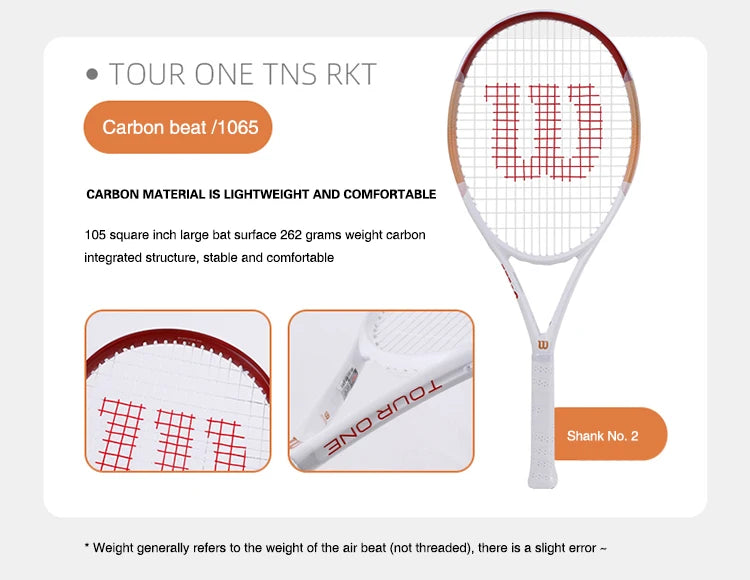 Wilson Carbon Alloy Tennis Racket for Adults