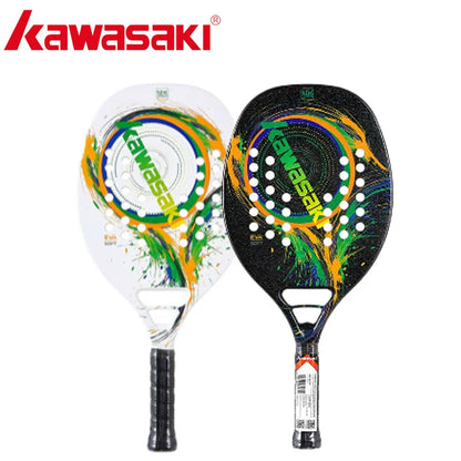 Kawasaki 3K/12K Carbon Fiber Beach Tennis Paddle Racquet with Protective Bag Cover