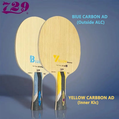 729 Friendship Yellow and Blue ALC Table Tennis Blade 5 Wood 2 AD Arylate Carbon