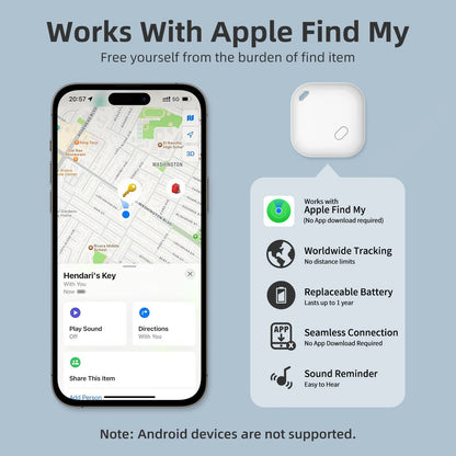 Smart Bluetooth GPS Tracker Work with Apple