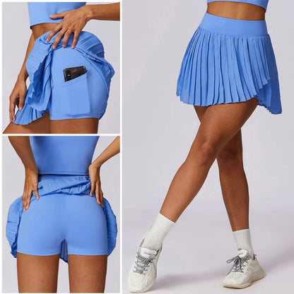 High-Waisted Pleated Tennis Skirt