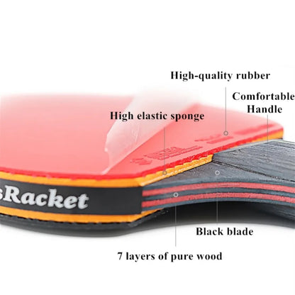 Professional 5/6 Star Table Tennis Racket Set (2PCS)