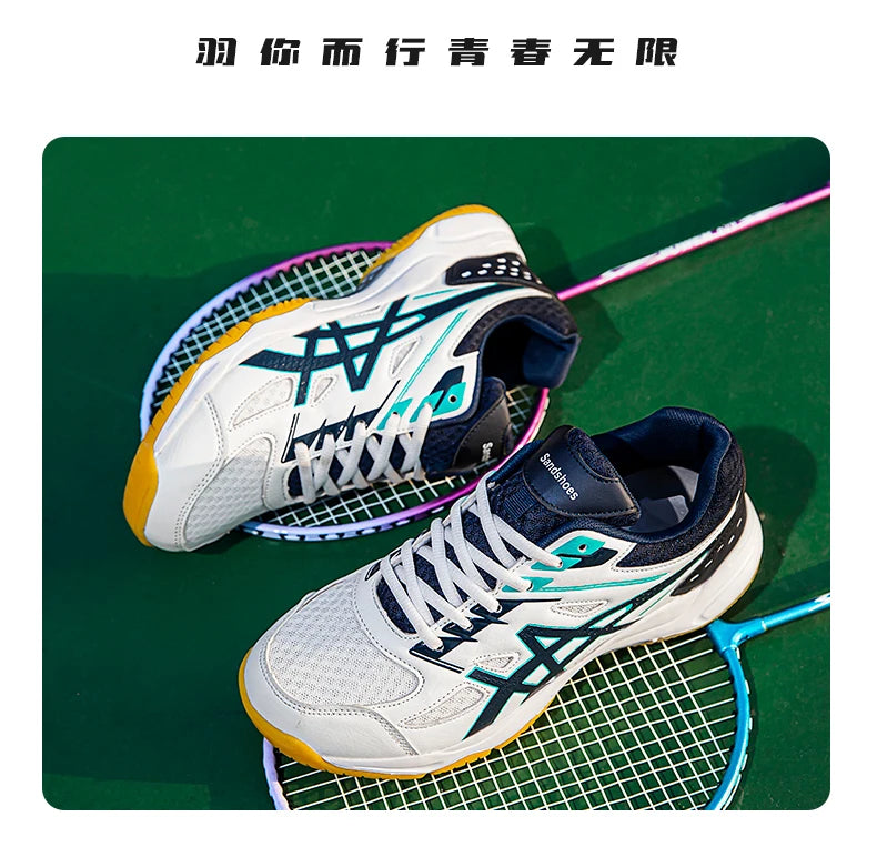 Couples Padel and Badminton Shoes – Breathable Non-Slip Sneakers