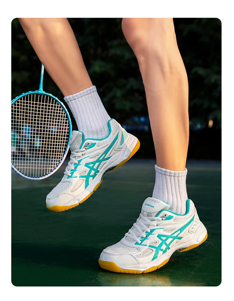 Couples Padel and Badminton Shoes – Breathable Non-Slip Sneakers