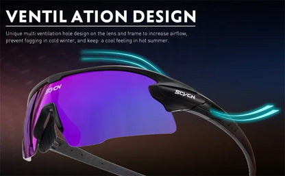 SCVCN HD Polarized Cycling Glasses – UV400 Protection for Outdoor Sports