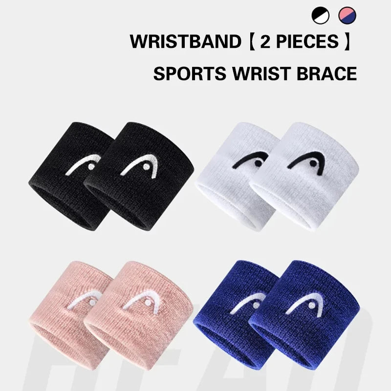 HEAD Tennis Badminton Wristband – Embroidered Cotton Sport Wristband