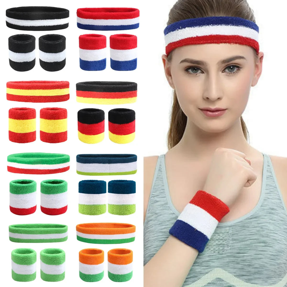 3-Piece Sports Headband Set – High Elasticity Sweatbands for Active Lifestyles