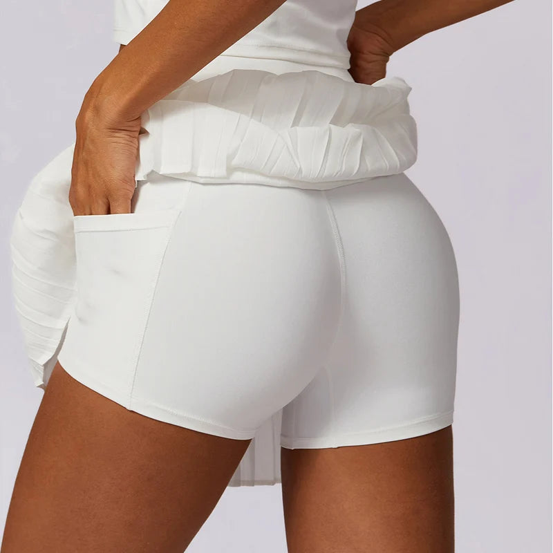 High-Waisted Pleated Tennis Skirt