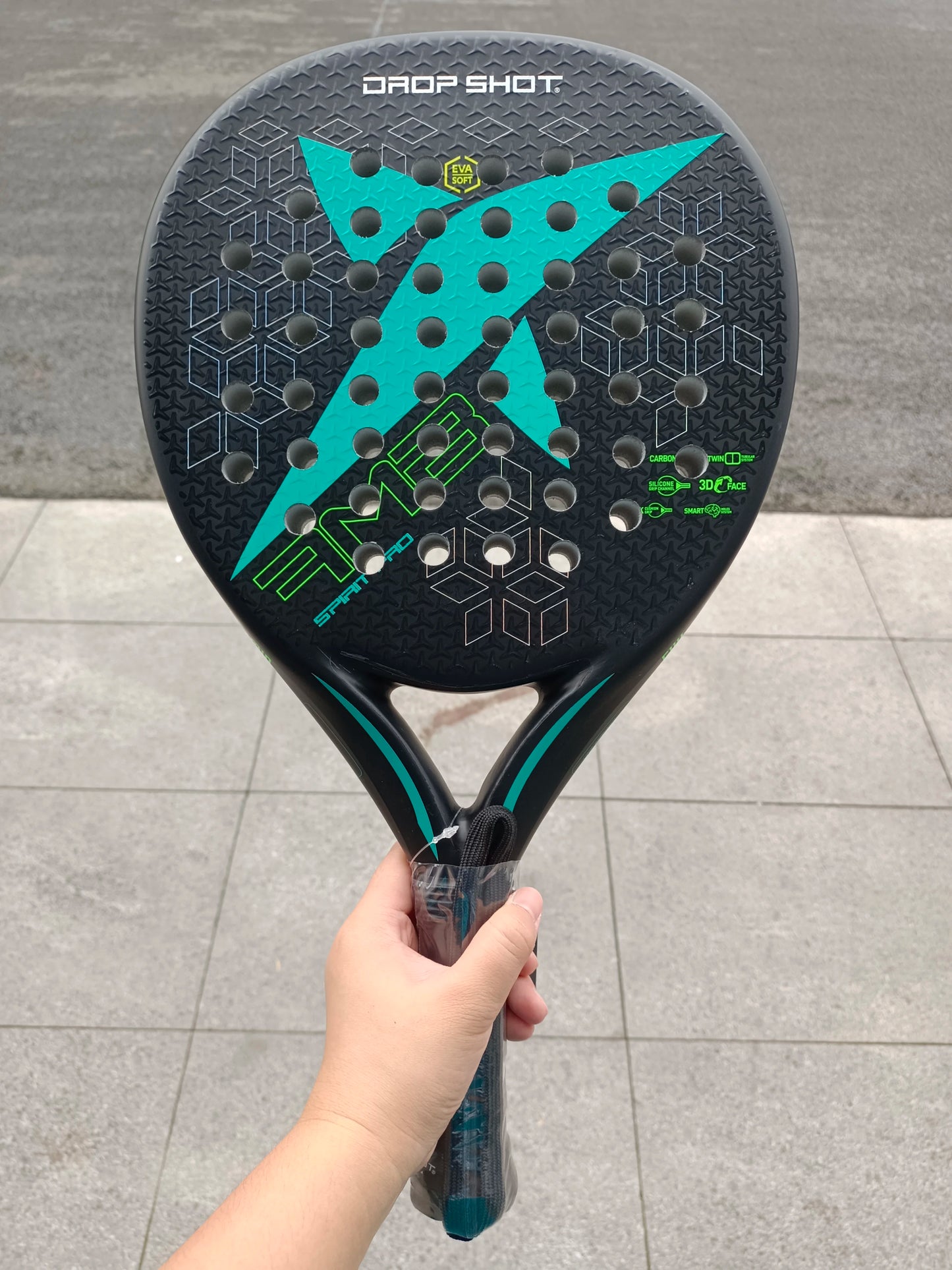 Pro 3D Carbon Padel Racket with 38mm EVA Soft Core & Cover