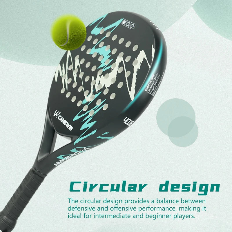 Carbon Fiber Padel Racket – EVA Memory Foam Core for Superior Performance