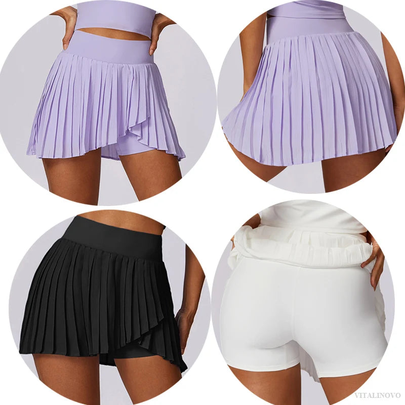 High-Waisted Pleated Tennis Skirt