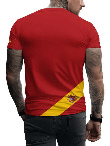 Spain Oversized Men’s T-Shirt – Flag Fan Jersey for Padel