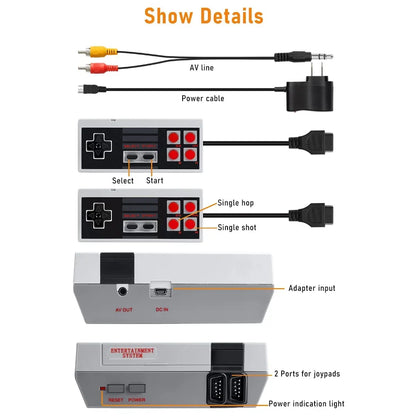 Classic 8-Bit NES Video Game Console with 620 Built-in Games