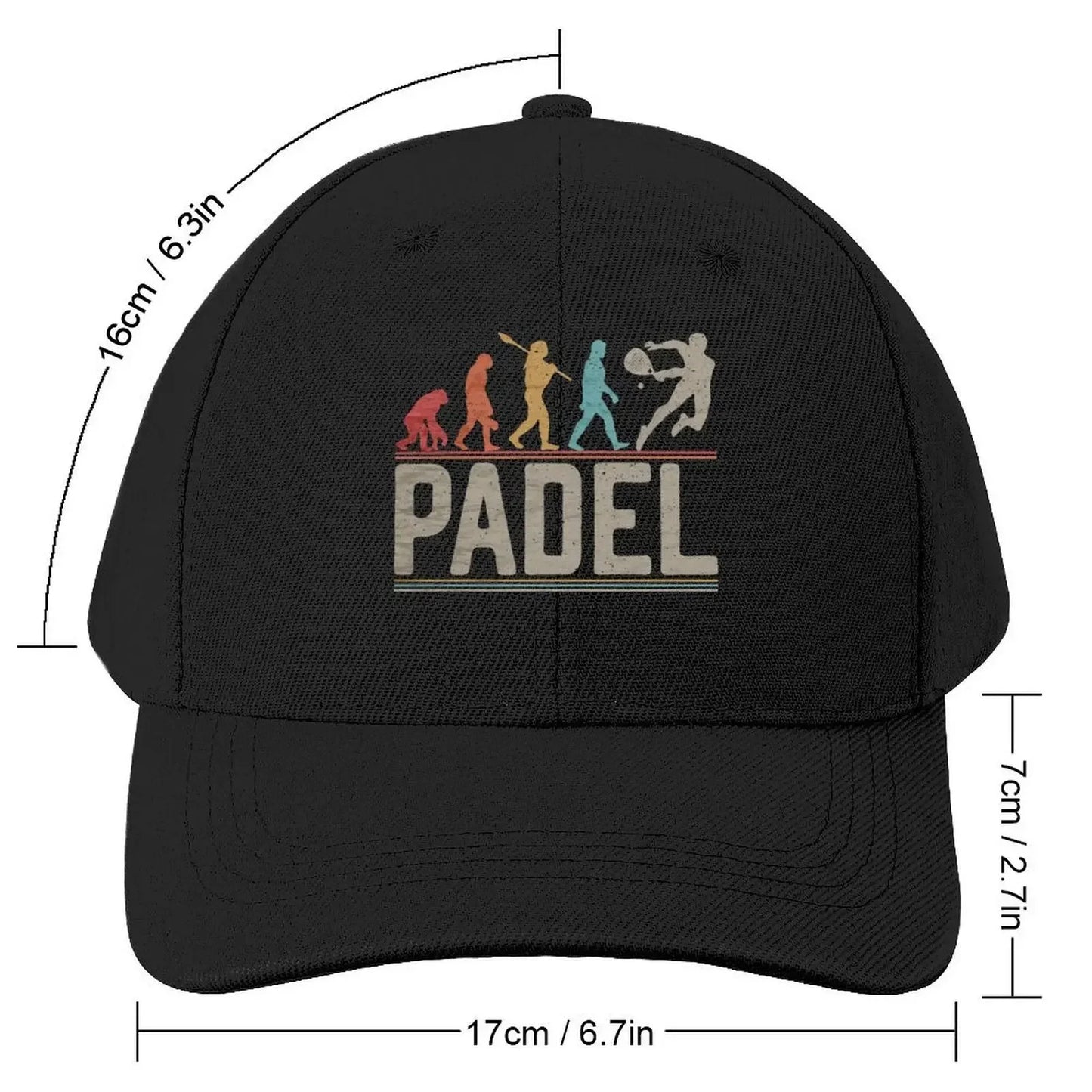 Padel Evolution of Man Vintage Baseball Cap