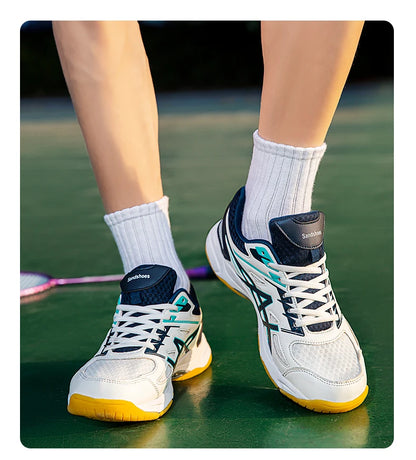 Couples Padel and Badminton Shoes – Breathable Non-Slip Sneakers