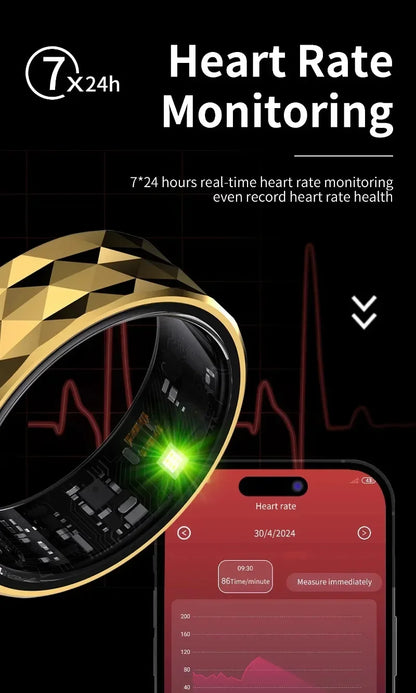 Smart Health Ring – Waterproof for iOS and Android