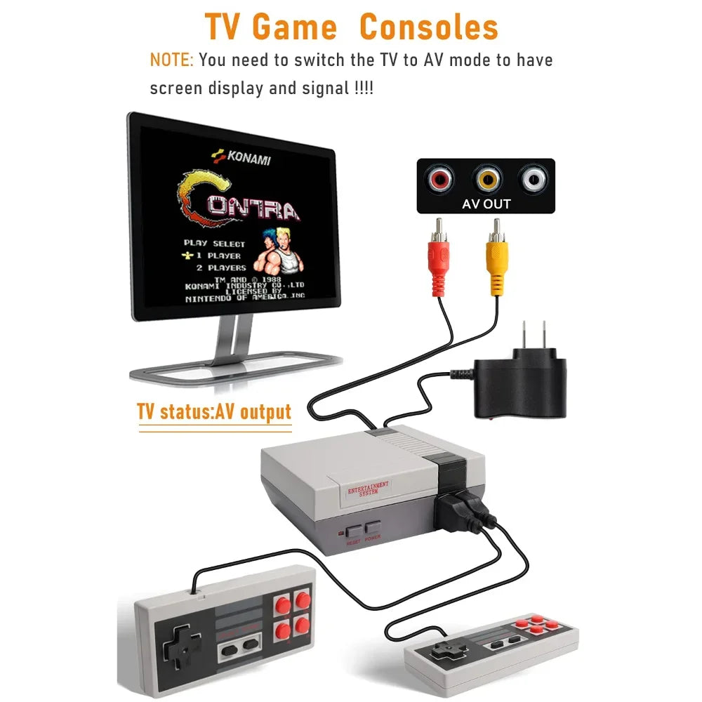 Classic 8-Bit NES Video Game Console with 620 Built-in Games