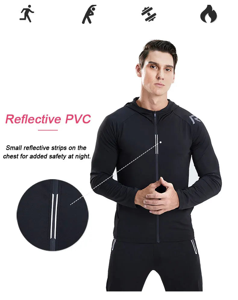 3-Piece Men's Performance Compression Tracksuit Set for Fitness and Training