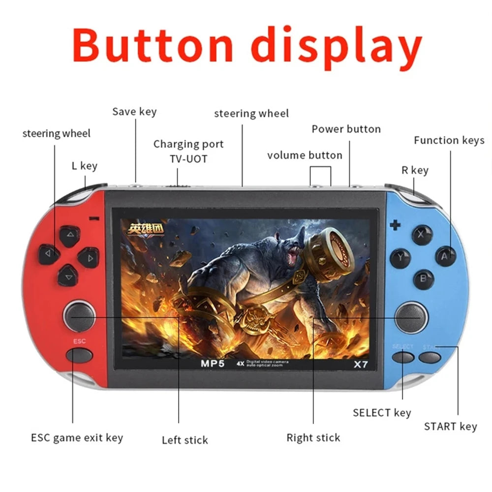 X7 High-Definition Handheld Game Console