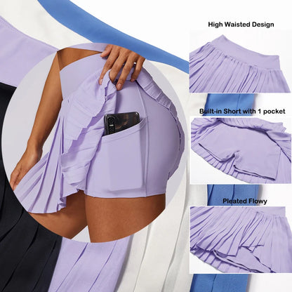 High-Waisted Pleated Tennis Skirt