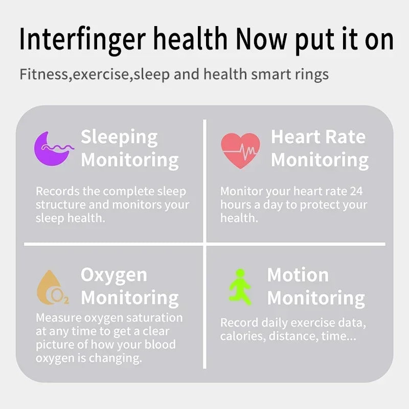 Smart Health Ring – Waterproof for iOS and Android