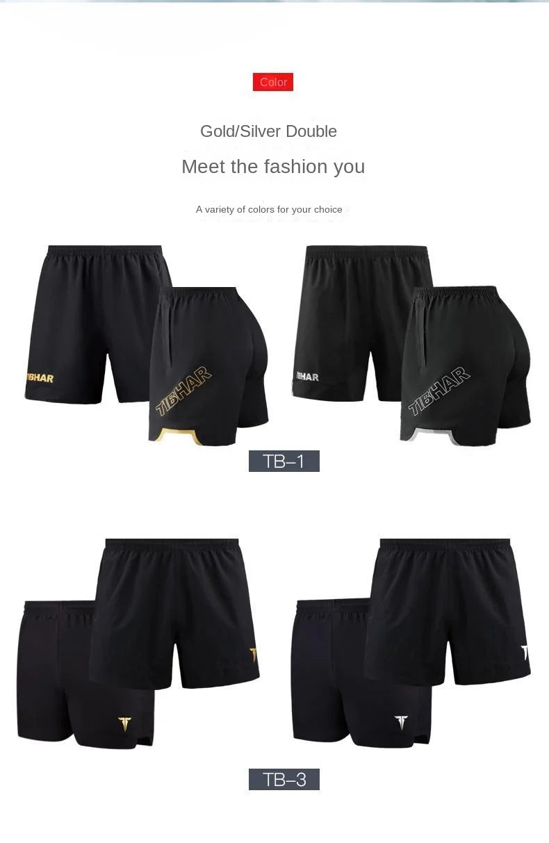 TIBHAR Table Tennis Shorts for Men and Women