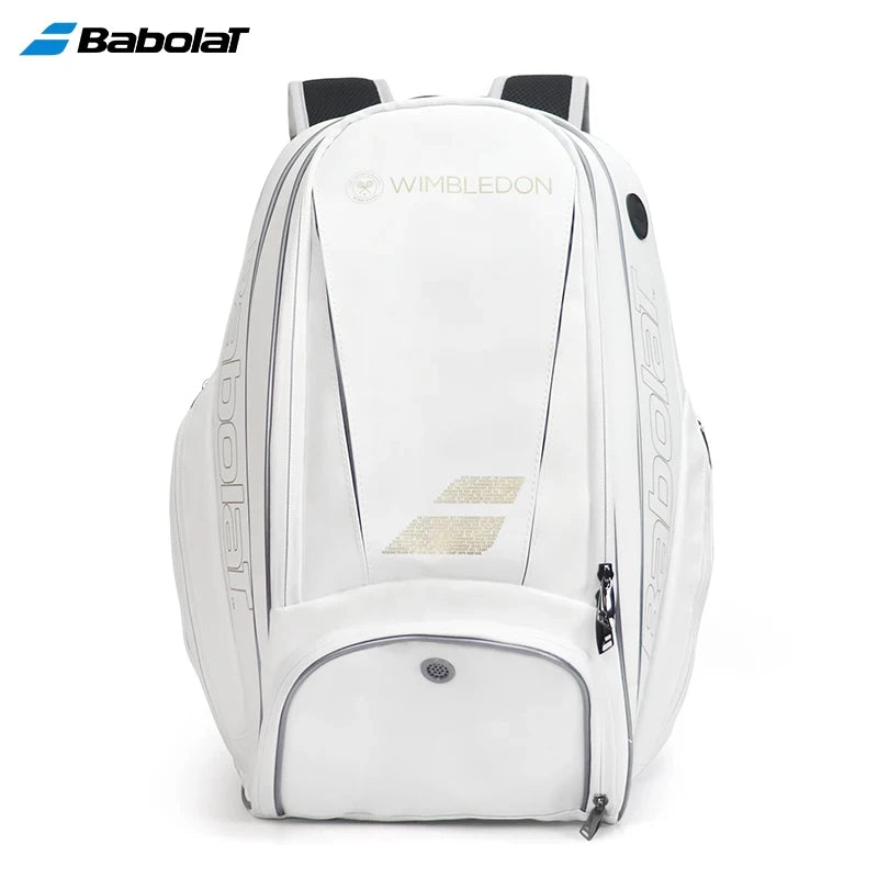 2021 Babolat White Gold WIM Tennis Backpack – Durable 2-Pack Sports Bag