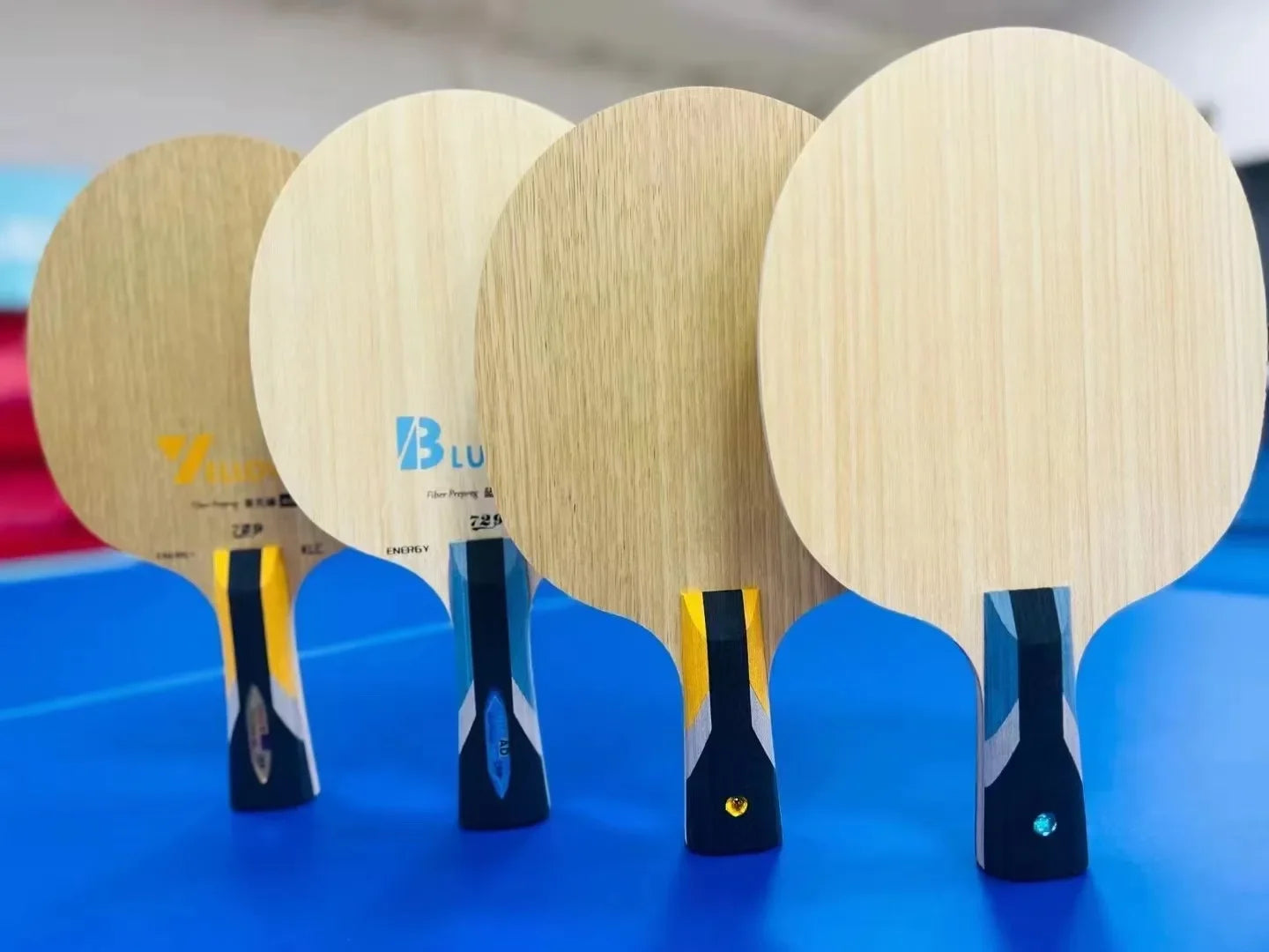 729 Friendship Yellow and Blue ALC Table Tennis Blade 5 Wood 2 AD Arylate Carbon