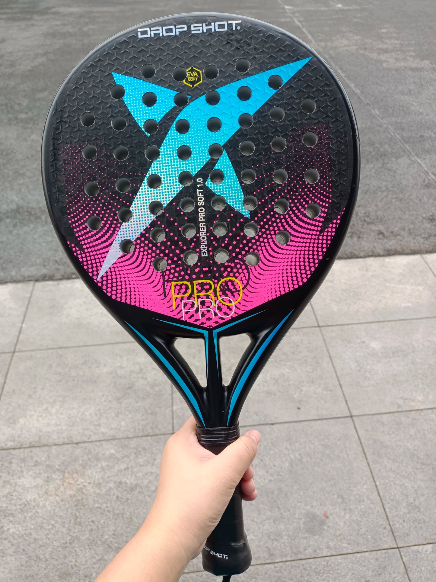 Pro 3D Carbon Padel Racket with 38mm EVA Soft Core & Cover